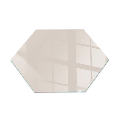Glass hearth pad hexagonal Color Pale Pink