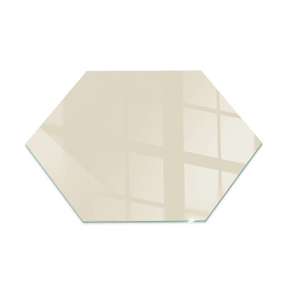 Glass hearth plate hexagonal Color Beige