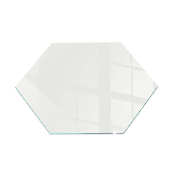 Glass hearth pad hexagonal Ivory color