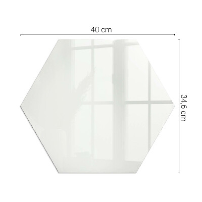 Glass hearth pad hexagonal Ivory color