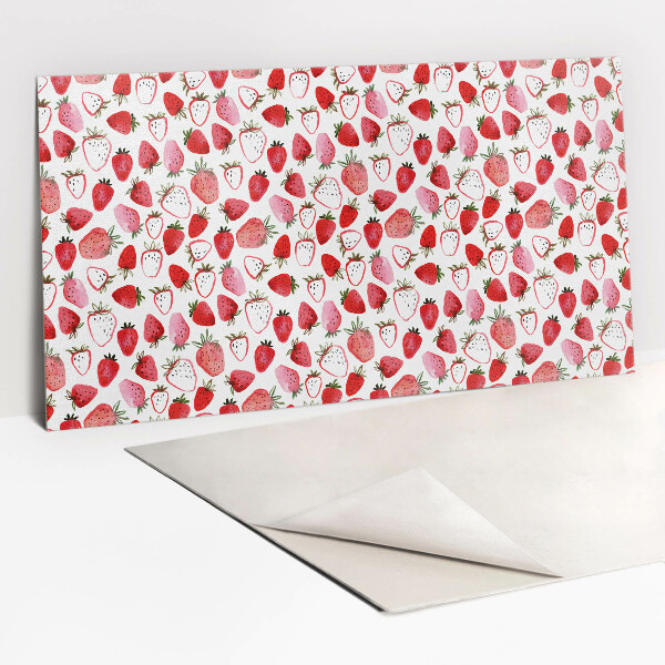 Panel wall covering Red strawberries