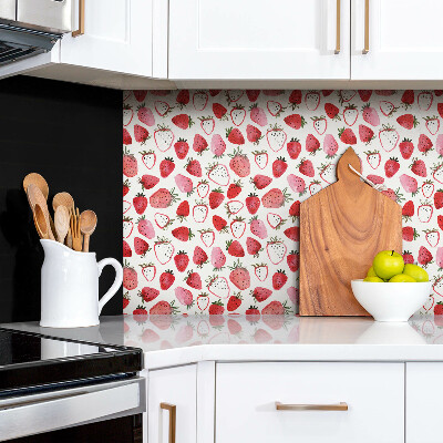 Panel wall covering Red strawberries