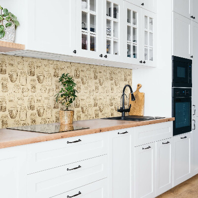 Pvc wall cladding Jars on a brown background