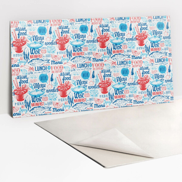 Panel wall covering Cartoon food motif