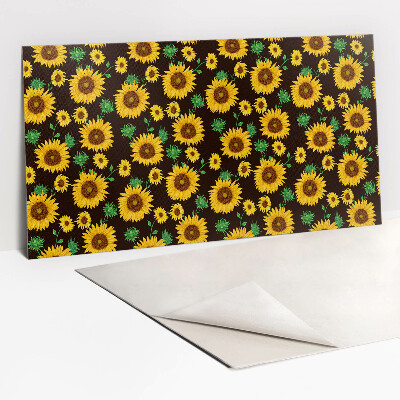 Bathroom wall panel Yellow sunflowers