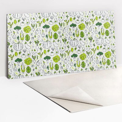 Wall panel Cartoon green vegetables