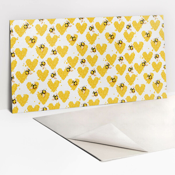 Bathroom wall panel Bee with honeycomb