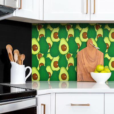 Wall panel Green cartoon avocado