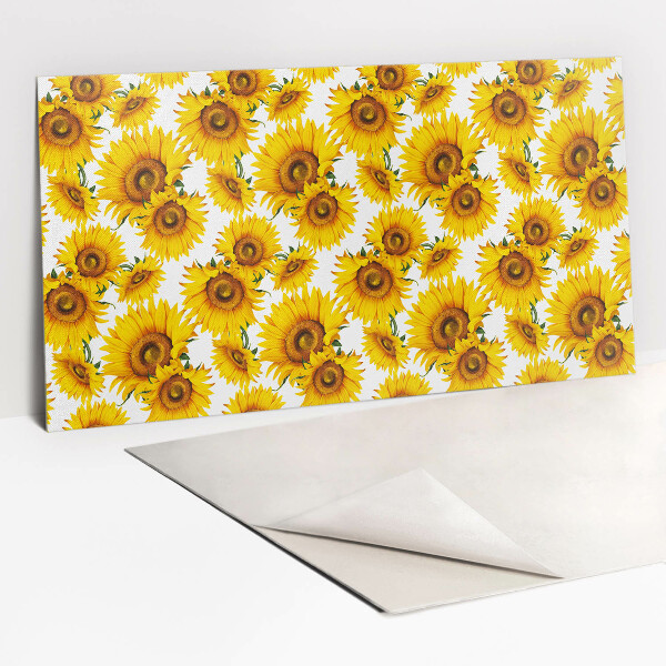 Bathroom wall panel Sunflowers