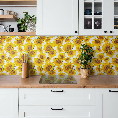 Bathroom wall panel Sunflowers