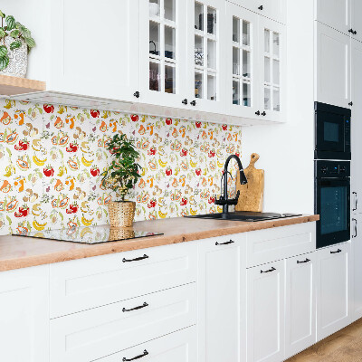 Bathroom wall panel Fruits and vegetables