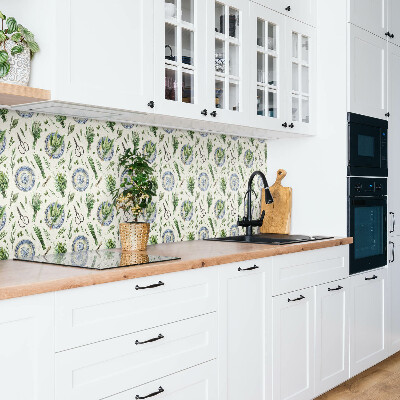 Bathroom wall panel Bouquets of herbs and grass