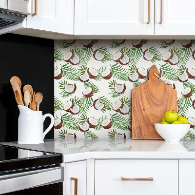 Bathroom wall panel Coconuts and palm