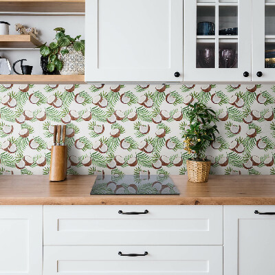 Bathroom wall panel Coconuts and palm