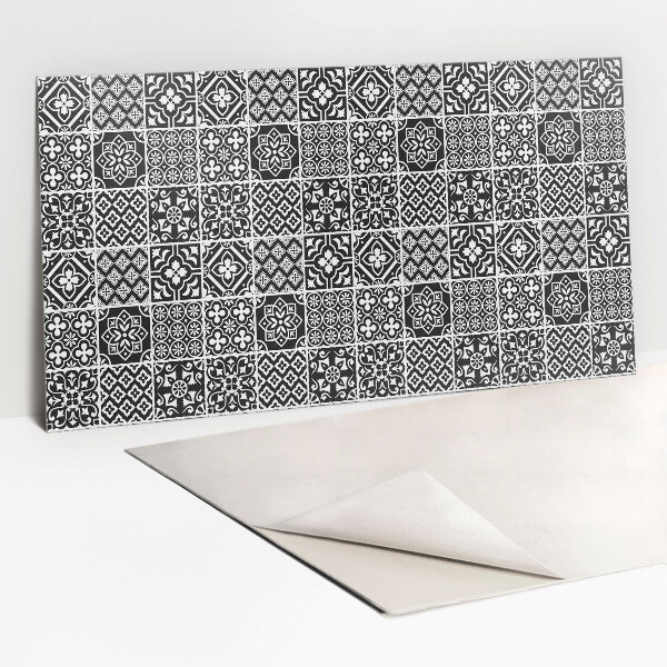 Decorative wall panel Black and white Portuguese tiles