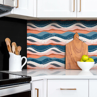 Panel wall covering Abstract colorful waves