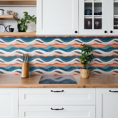 Panel wall covering Abstract colorful waves