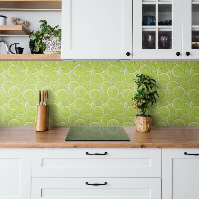 Decorative wall panel Green lime slices