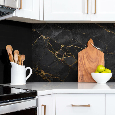 Wall panel Dark marble and gold