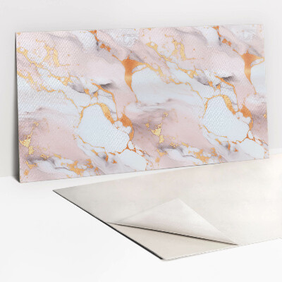 Pvc wall cladding Pastel marble and gold