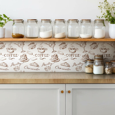 Self adhesive vinyl floor tiles Coffee theme