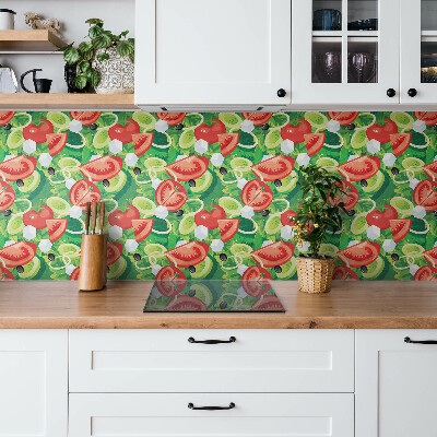 Self adhesive vinyl floor tiles Colorful vegetables