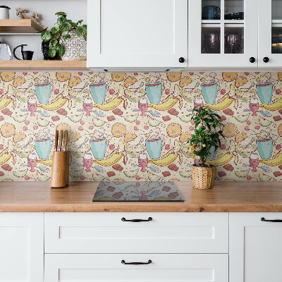 Vinyl tiles wall A fairy tale motif for the kitchen