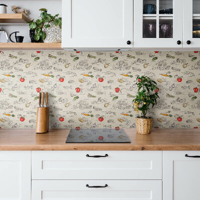 Self adhesive vinyl tiles Animated vegetables