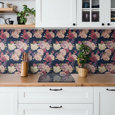 Vinyl tiles Colorful rose flowers