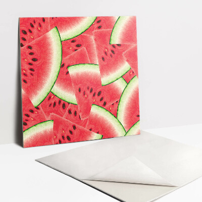 Pvc wall panels Pieces of red watermelon