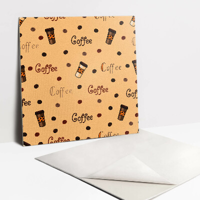 Vinyl tiles Cartoon coffee