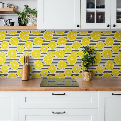 Pvc wall panels Cartoon lemon slices