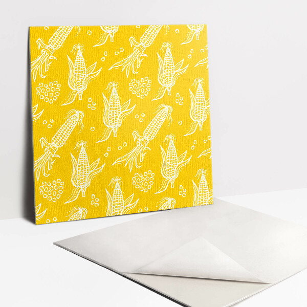 Vinyl tiles wall Yellow cartoon corn