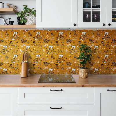 Self adhesive vinyl tiles Bon appetit theme!