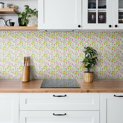 Vinyl tiles wall Dragon fruit and lemon