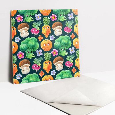 Self adhesive vinyl tiles Cartoon vegetables