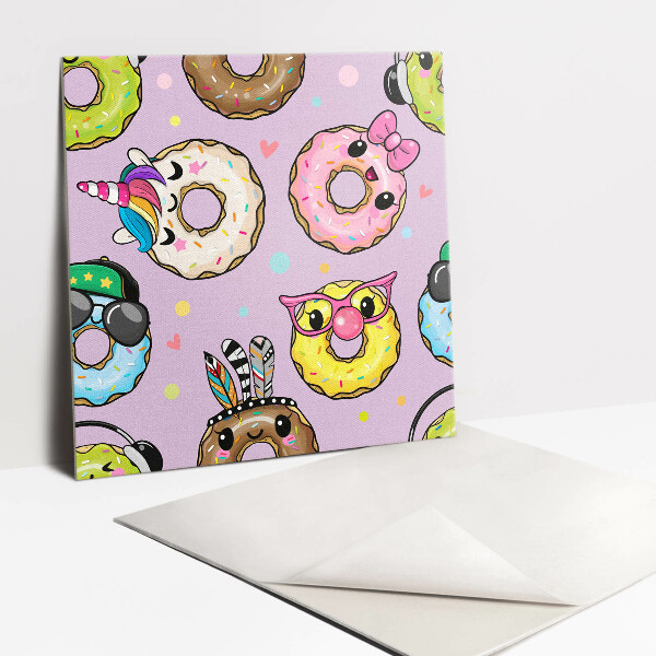 Pvc wall panels Cartoon donuts donuts