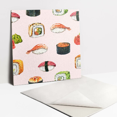 Vinyl tiles wall Cartoon sushi