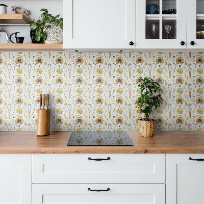 Vinyl tiles wall Fruit and pancakes