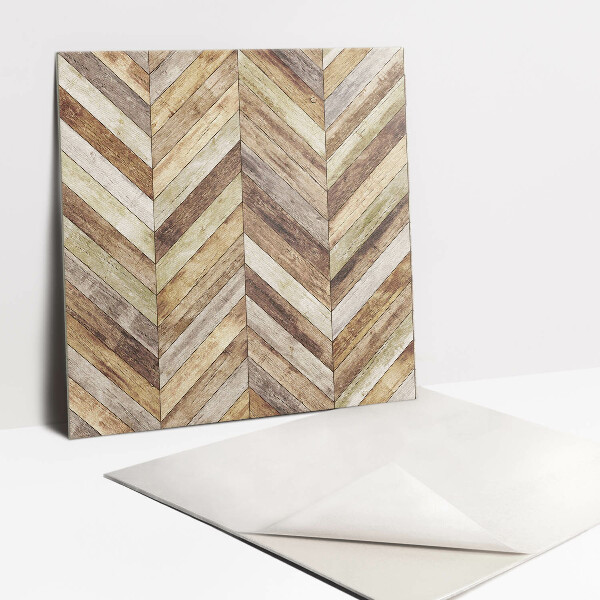 Vinyl tiles wall Herringbone-shaped boards