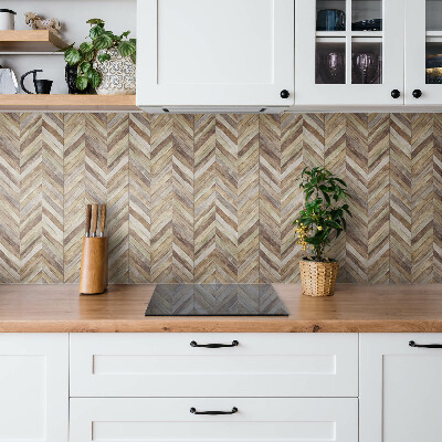 Vinyl tiles wall Herringbone-shaped boards