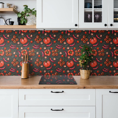 Vinyl flooring tiles Peppers and tomato