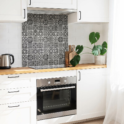 Vinyl tiles wall Black and white Portuguese tiles