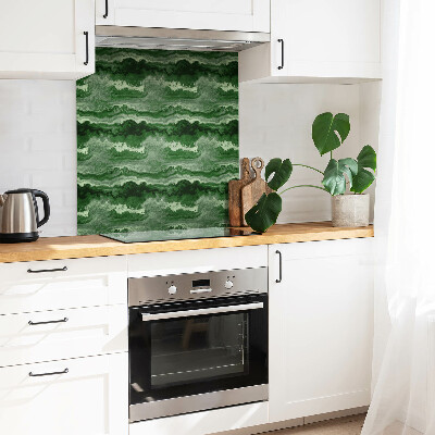 Self adhesive vinyl tiles Green marble motif