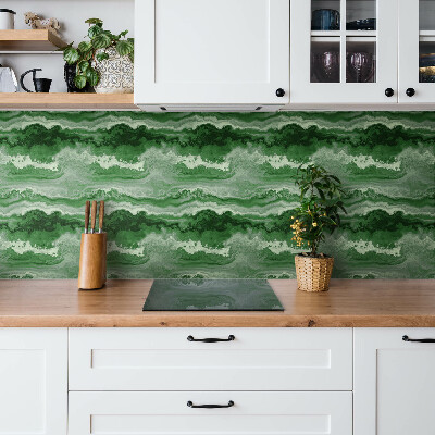 Self adhesive vinyl tiles Green marble motif