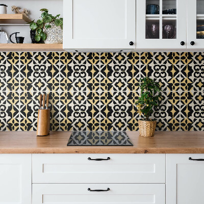 Vinyl tiles wall Mosaic of shapes