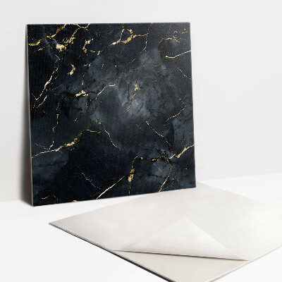 Self adhesive vinyl floor tiles Marble with gold