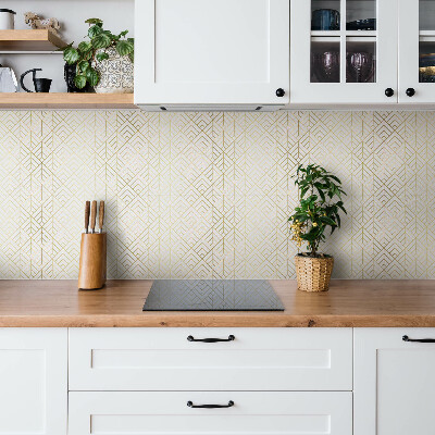 Self adhesive vinyl tiles Golden geometry