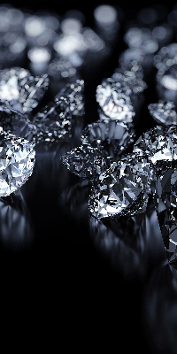 Fabric roller blind Diamonds and sparkle