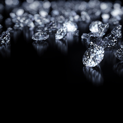 Fabric roller blind Diamonds and sparkle